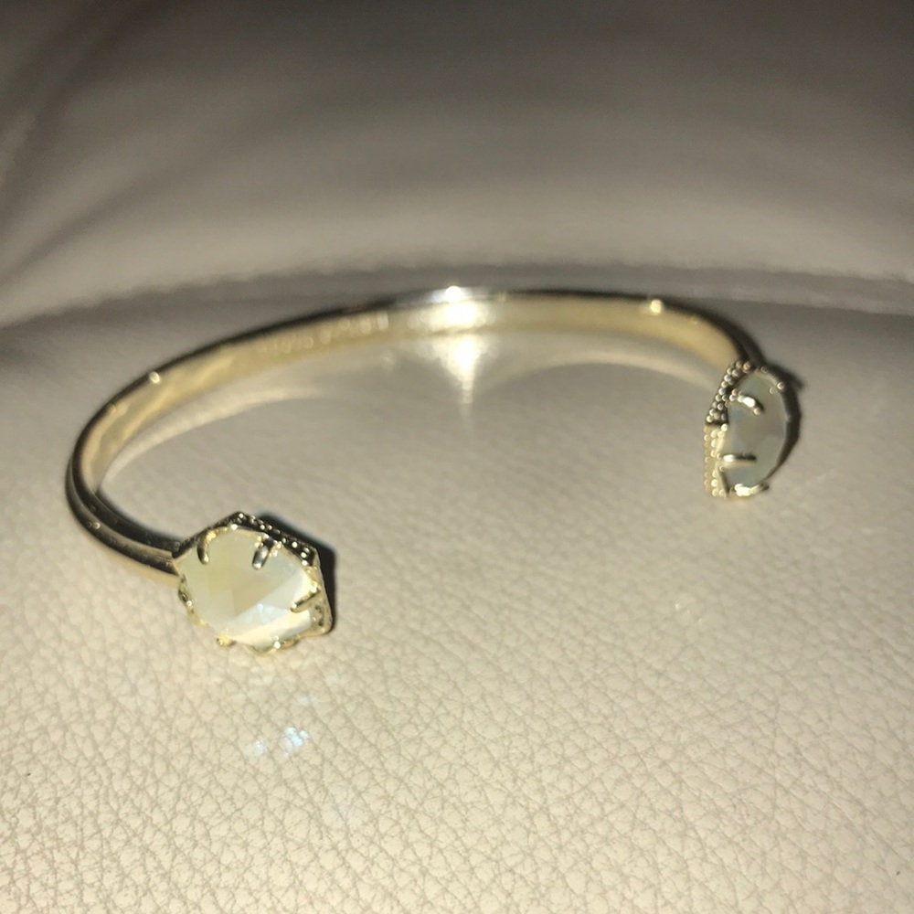 Gold and moonstone Kendra Scott Cuff Bracelet